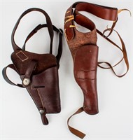 Firearm Pair of Leather Shoulder Holsters