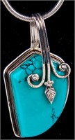 Jewelry Sterling Silver Turquoise Necklace