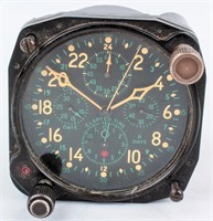 1940s WWII Era Elapsed Time Aviation Elgin Clock