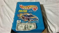 Hot Wheels car carry case and cars mostly Hot