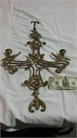 Metal gothic wall hanging candle holder