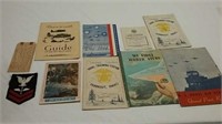 Vintage military pamphlets and patch