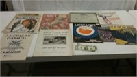 Vintage military theme magazines, sheet music