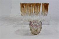 Lustre Ware Glasses with Open Bowl