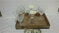 5 Waterford goblets 2 have Rim chips