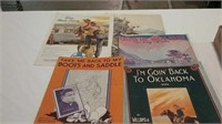 Vintage Western sheet music and pictures