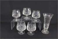 Lead Crystal Set of Brandy Glasses