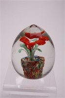 Flower Pot Murano Paperweight