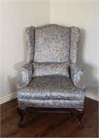 Queen Anne Design High Back Wing Chair