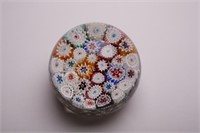 Murano Millefiori Faceted Colorful Paper Weight