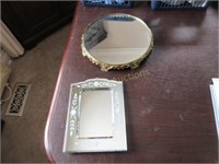 Dresser and mirror and picture frame