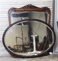 Antique Framed Mirrors, lot of 2