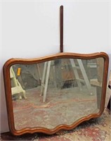 Vintage Vanity Mirror in Wooden Frame
