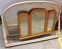 Lot of Two Vanity Mirrors in Wood Frames