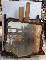 Lot of 5 Vanity Mirrors in Wooden Frames