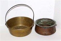 Brass Jelly Kettle and Copper Kettle