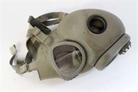 Vintage Rubber Gas Mask w/ Canvas Webbing
