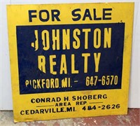 Vintage Metal Real Estate Sign