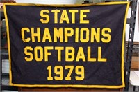 State Champions Softball 1979 Felt Banner