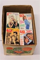 Box of TV Guide Magazines from 80s and 90s