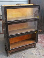 3 Stacking Barristers Cases, Wood/Glass w/ Cap