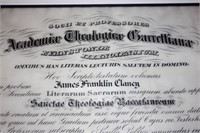Diploma - Framed 1912