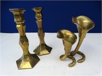 Solid Brass Candlesticks & Holders