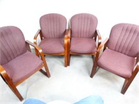 Set of (4) Cushioned Armchairs