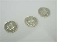 (3) Grams of Fine Silver - Masonic
