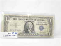 1935 One Dollar Cert. no In God We Trust