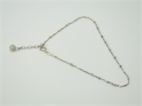 Twisted 925 Silver Bead Anklet Bracelet