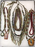Beaded, Stranded Necklaces