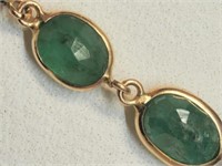 14kt. Gold Oval Shaped Natural Emerald (2.20ct)