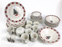 Set of Folk Craft Holiday Homecoming Stoneware