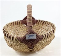 Handmade Amish basket, signed and dated
