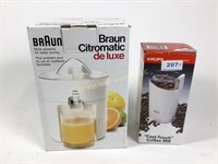 Braun Juicer & Krupp’s Coffee Grinder