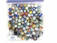 Lot of 100 Agate Style Marbles