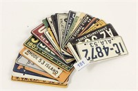 Lot: 43 different miniature license plates