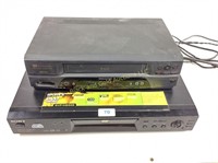 VHS player and dvd player