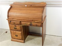 Wooden roll top desk