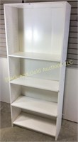 White wooden shelving