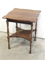 24 Inch Square Lamp Table, Possibly Chestnut