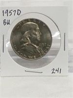 1957D Franklin Half Dollar BU