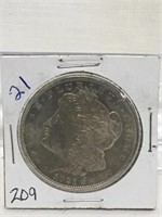 Unc 1921 Morgan Silver Dollar