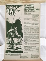 1976 - 1977 Illinois Fishing License Poster