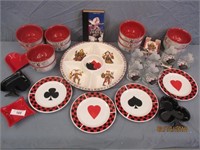 32 pc Game Room Snackware & Tray "Ununsed"