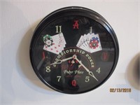 Poker Themed Clock 18" Round