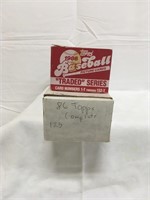 1986 Topps Baseball Set with Traded