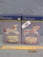 2 - Musical Carousel Horses  ''Original Boxes''