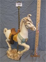 Porcelain Carousel Horse 19'' H